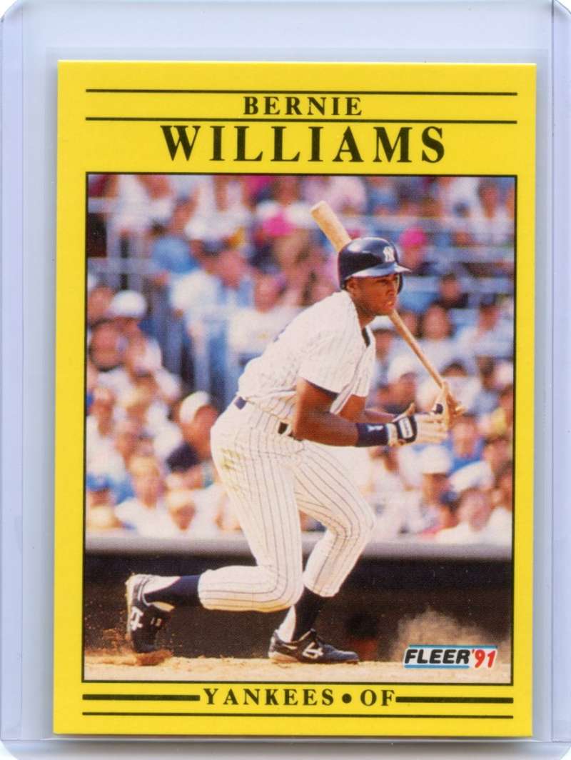 Bernie Williams Rookie Card 1991 Fleer Update #U49 New York Yankees Image 1