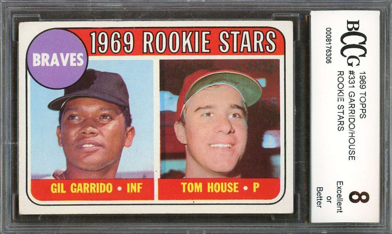 Gil Garrido / Tom House Rookie Card 1969 Topps #331 Atlanta Braves BGS BCCG 8 Image 1