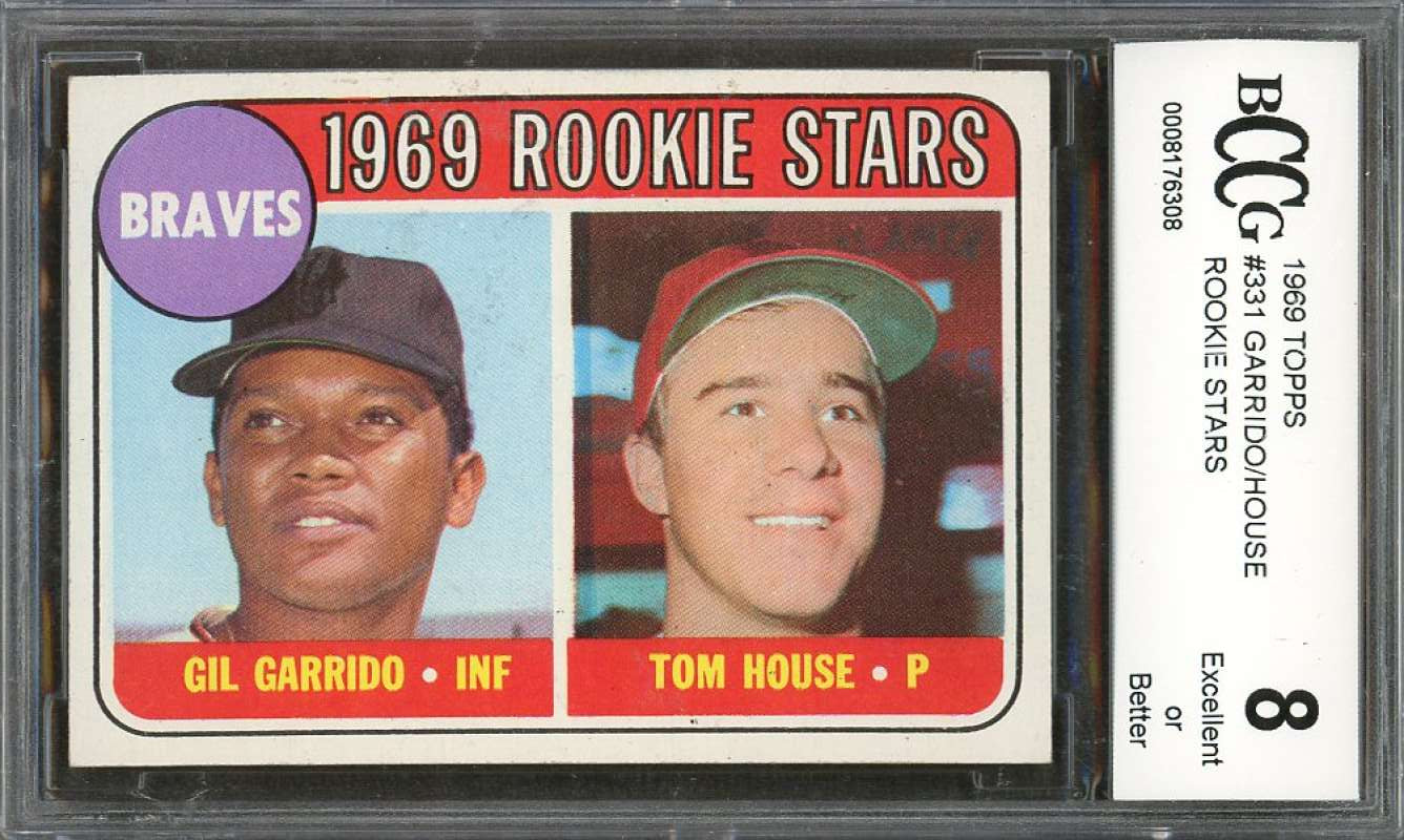 Gil Garrido / Tom House Rookie Card 1969 Topps #331 Atlanta Braves BGS BCCG 8 Image 1