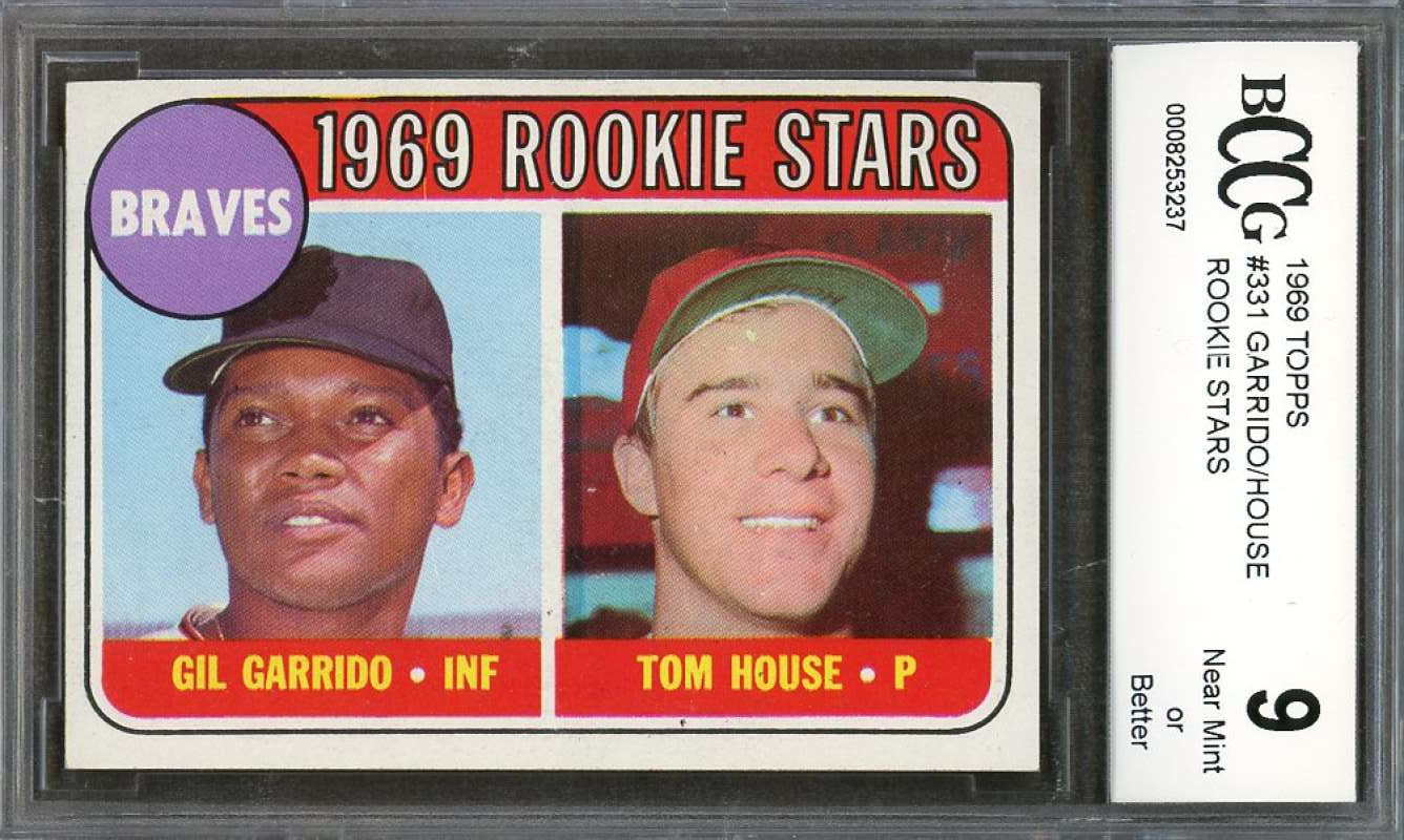 Gil Garrido / Tom House Rookie Card 1969 Topps #331 Atlanta Braves BGS BCCG 9 Image 1