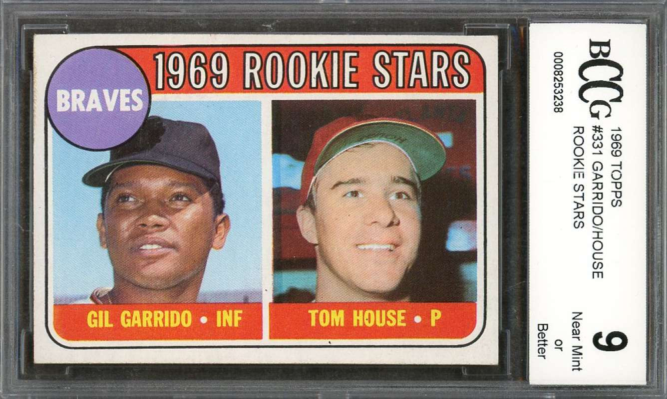 Gil Garrido / Tom House Rookie Card 1969 Topps #331 Atlanta Braves BGS BCCG 9 Image 1