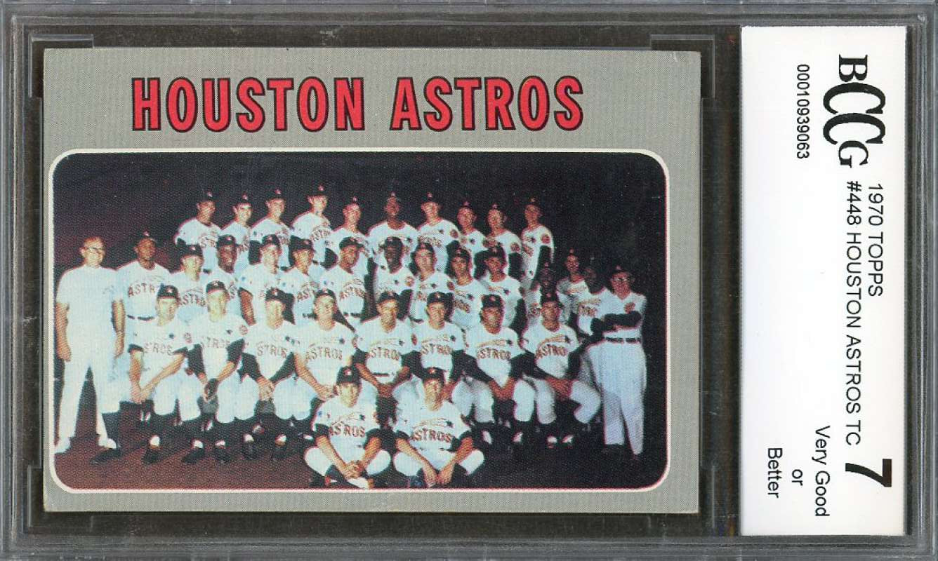 Houston Astros Team Card 1970 Topps #448 BGS BCCG 7 Image 1