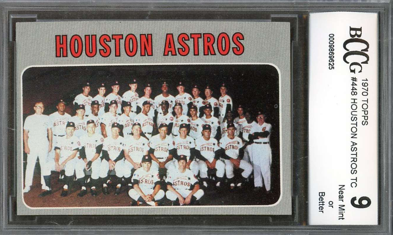 Houston Astros Team Card 1970 Topps #448 BGS BCCG 9 Image 1