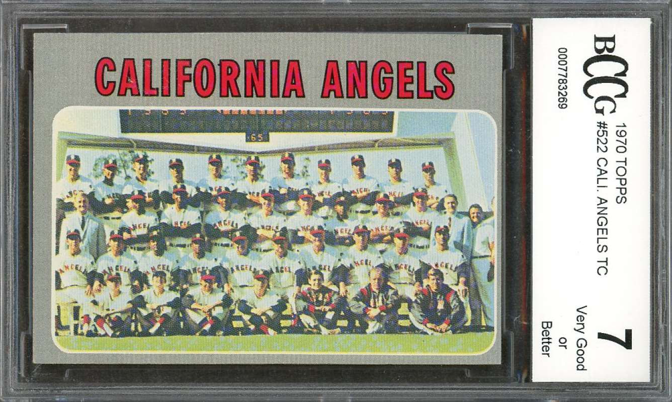 California Angels Team Card 1970 Topps #522 BGS BCCG 7 Image 1