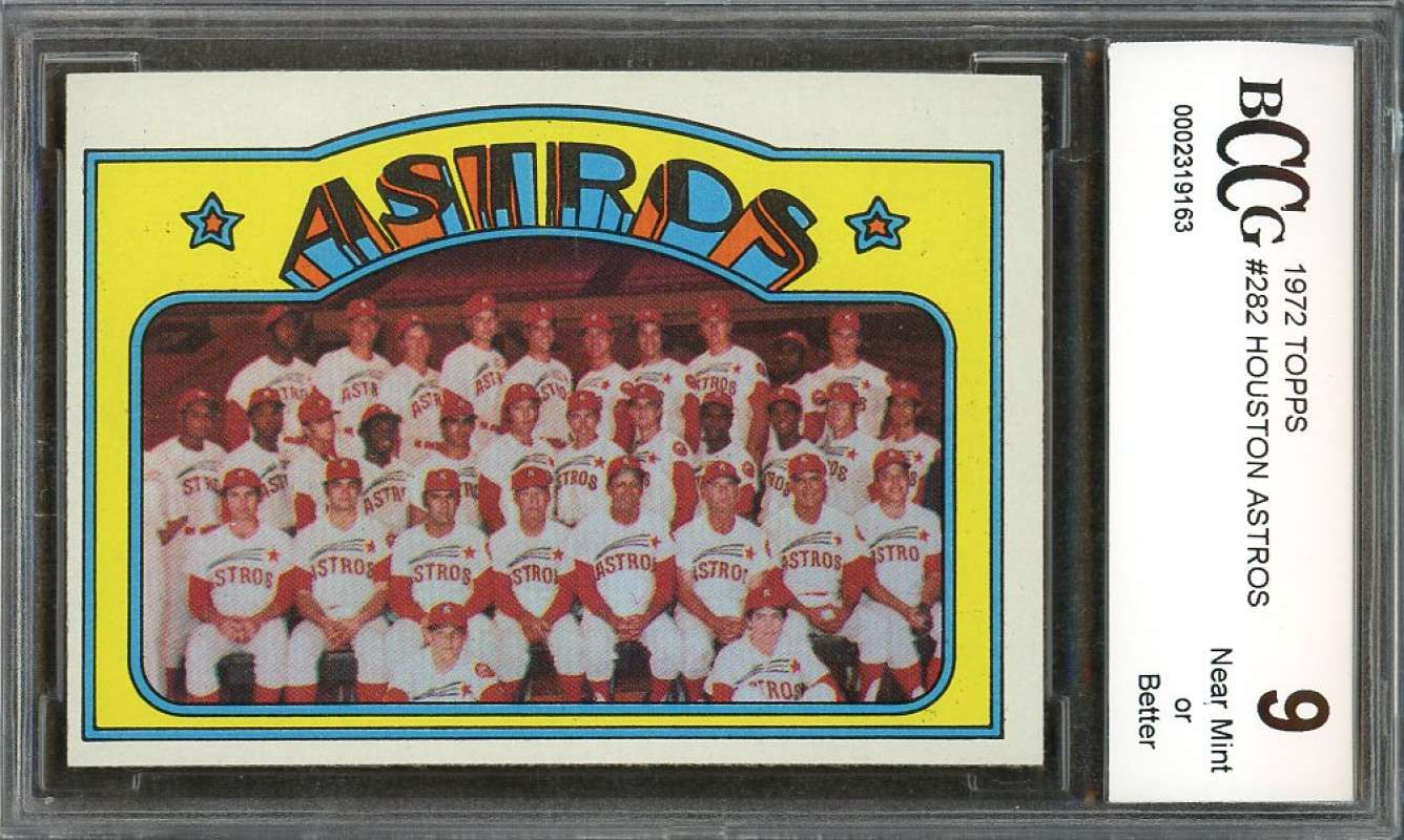 Houston Astros Team Card 1972 Topps #282 BGS BCCG 9 Image 1