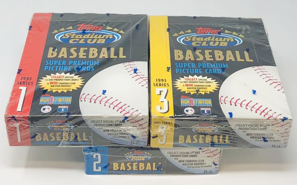 1993 Topps Stadium Club Series 1,2,3 Baseball Box Lot Image 2