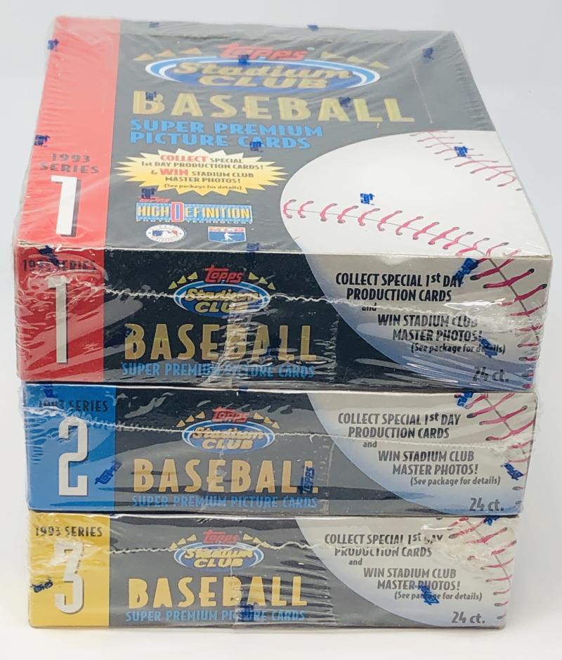1993 Topps Stadium Club Series 1,2,3 Baseball Box Lot Image 3