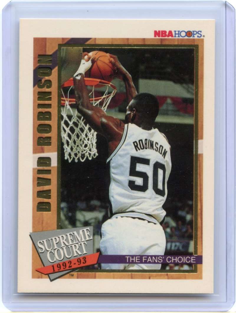 David Robinson Card 1992-93 Hoops Supreme Court #SC3 San Antonio Spurs Image 1