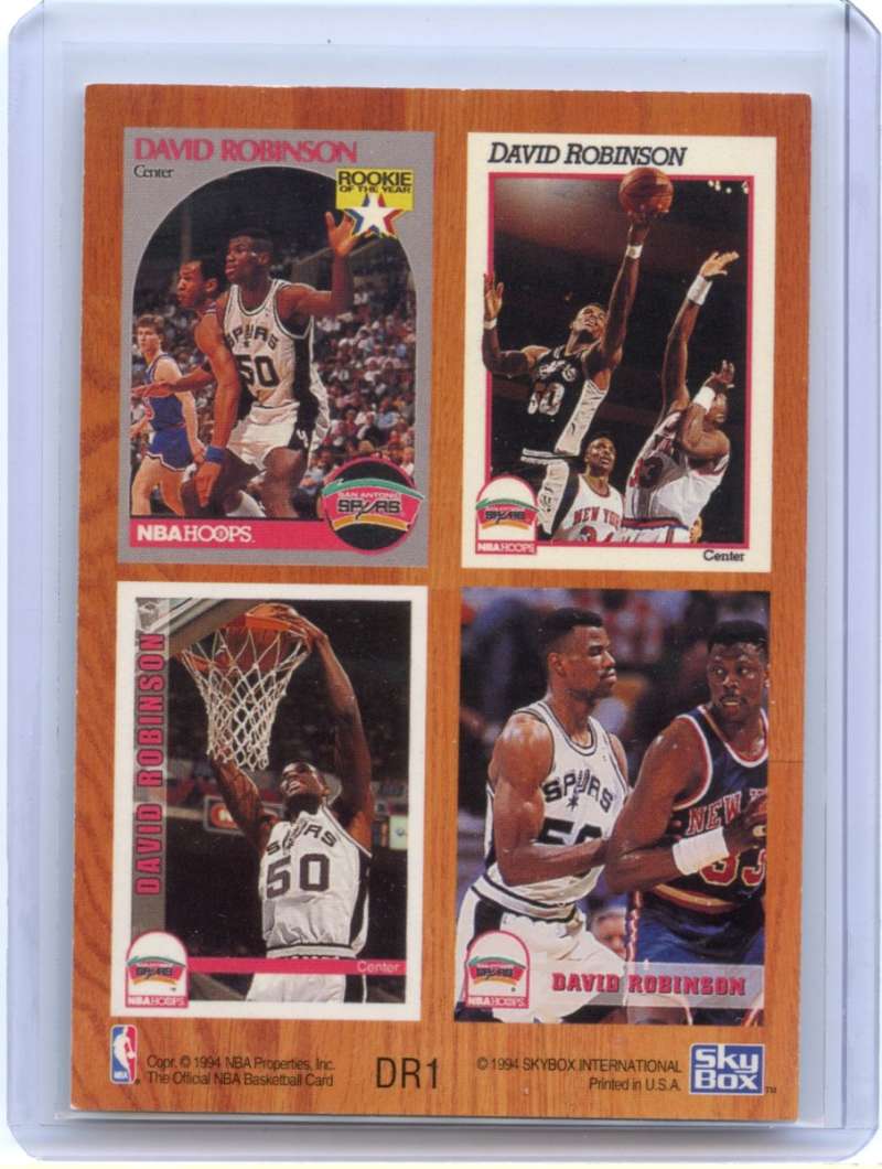 David Robinson Card 1993-94 Hoops Rook Aniversary #DR1 San Antonio Spurs Image 2