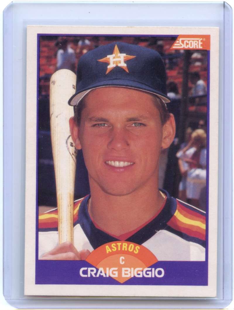 Craig Biggio Rookie Card 1989 Score #237 Houston Astros Image 1