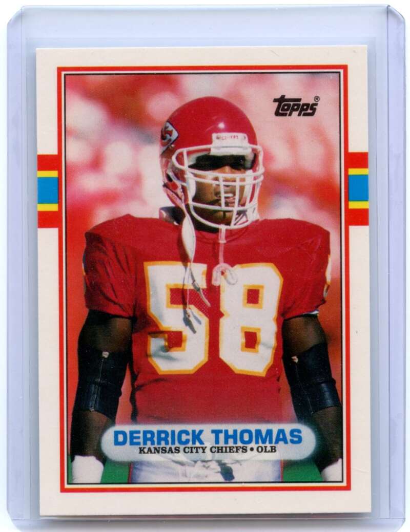 Derrick Thomas Rookie Card 1989 Topps Traded #90T Kansas City Chiefs Image 1