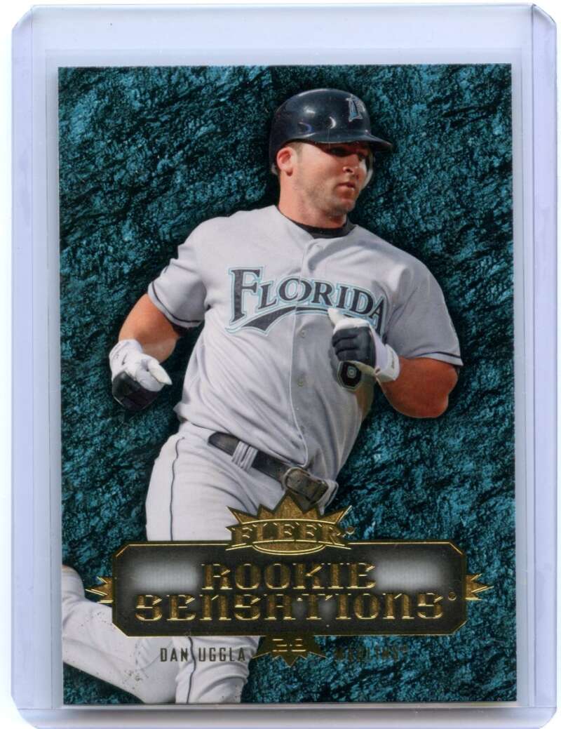 Dan Uggla Rookie Card 2007 Fleer Sensations #DU Florida Marlins Image 1