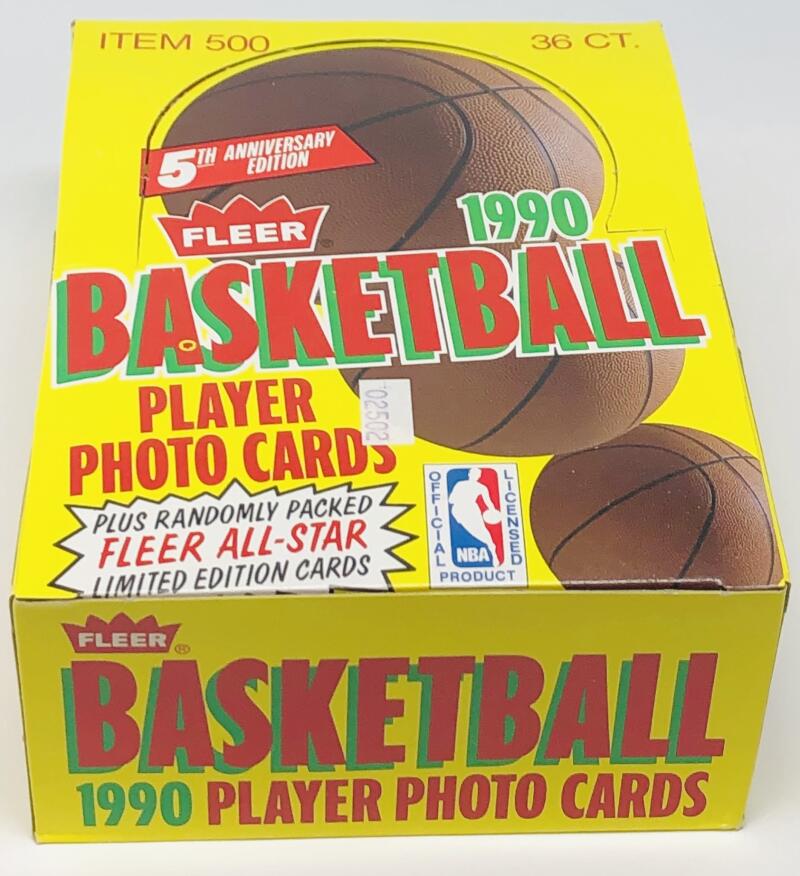 1990-91 Fleer Basketball Card Wax Pack Box NBA Michael Jordan 36 packs Image 1