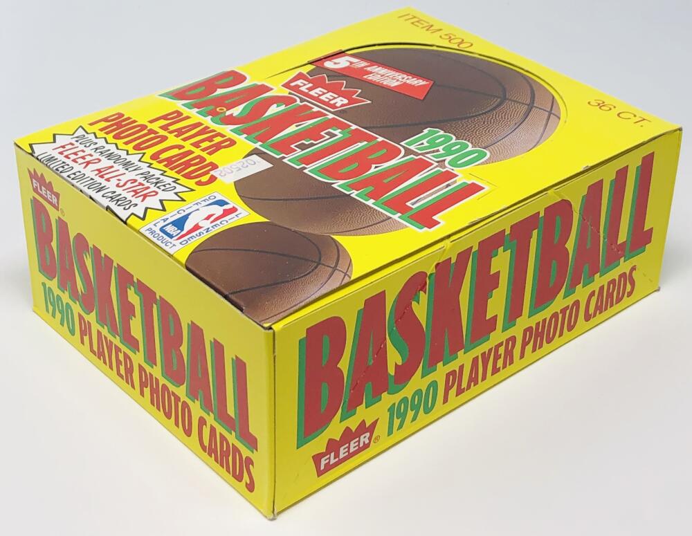1990-91 Fleer Basketball Card Wax Pack Box NBA Michael Jordan 36 packs Image 2