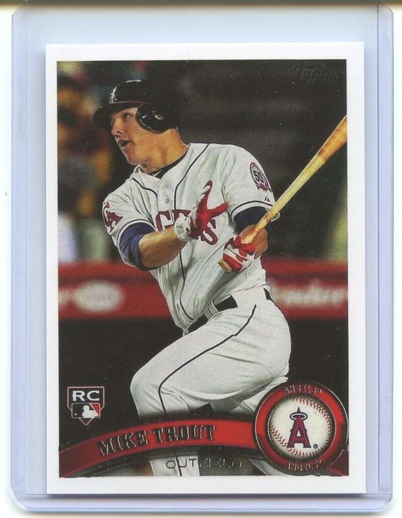Mike Trout Rookie Card 2011 Topps Update #US175 Los Angeles Angels REPRINT Image 1