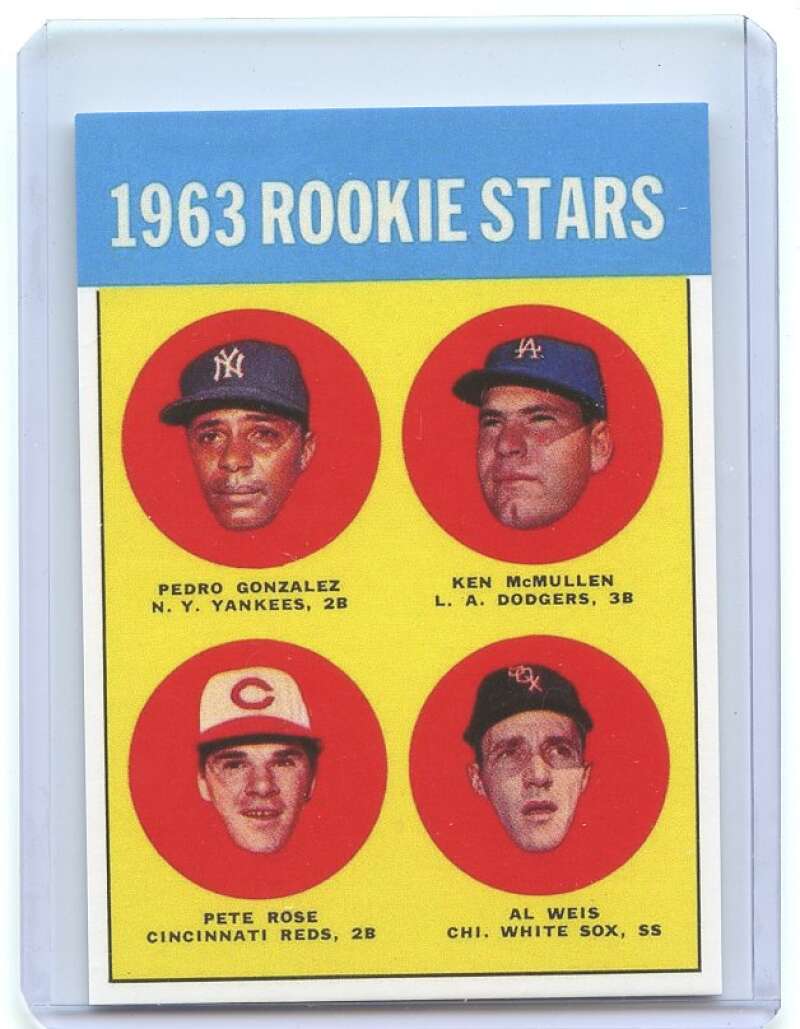 Pete Rose Rookie Card 1963 Topps Rookie Stars #537 Cincinnati Reds REPRINT Image 1