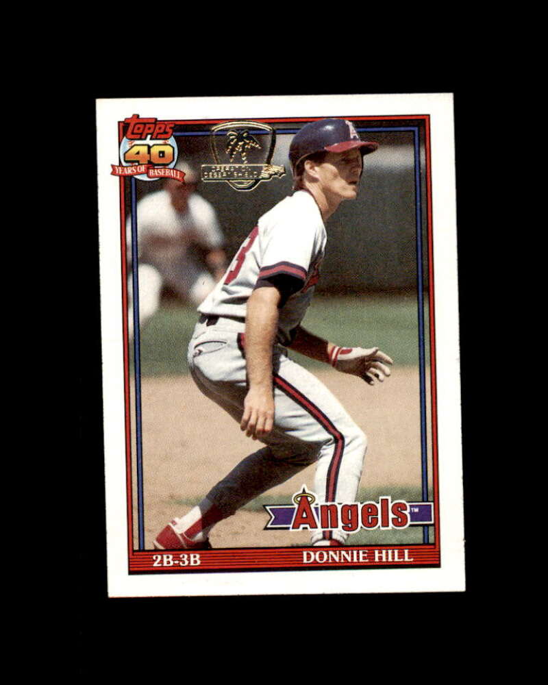Donnie Hill Card 
1991 Topps Desert Shield #36 California Angels Image 1