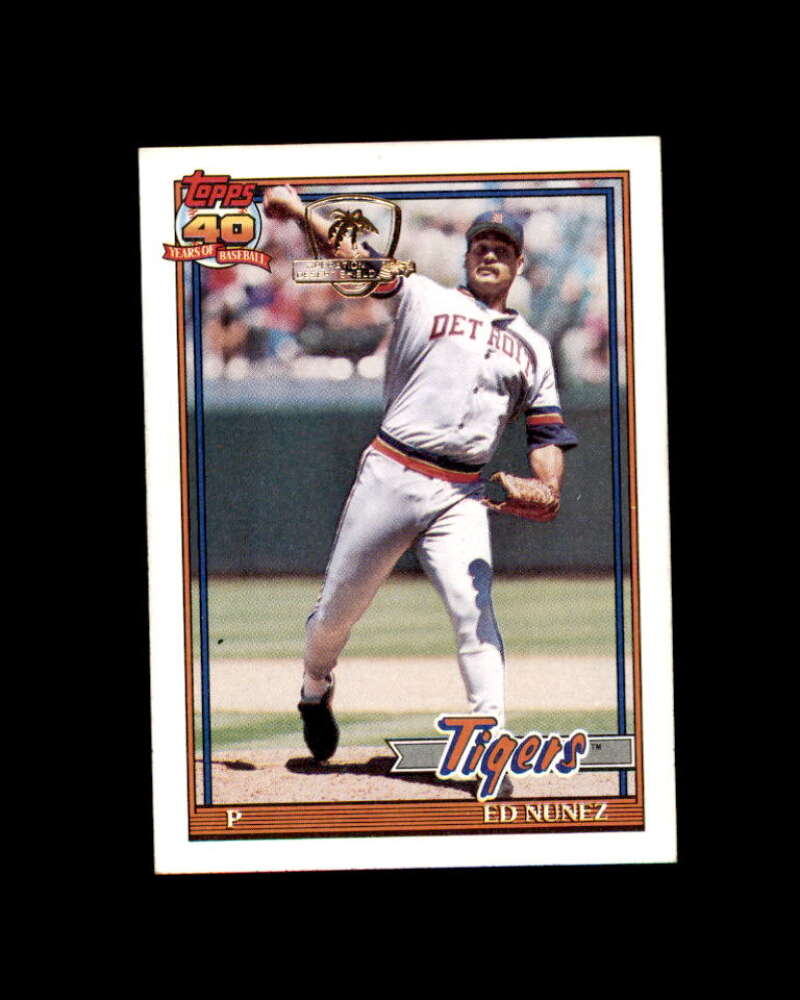 Ed Nunez Card 
1991 Topps Desert Shield #106 Detroit Tigers Image 1