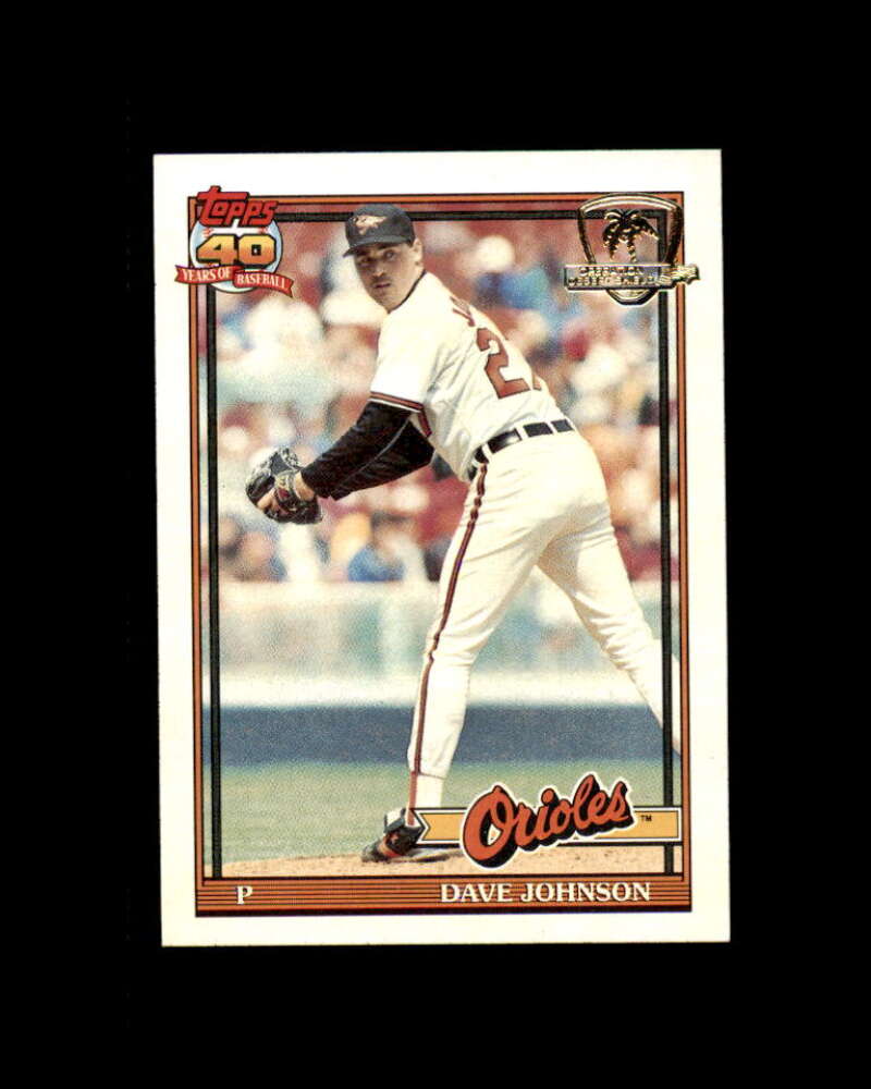 Dave Johnson Card 1991 Topps Desert Shield #163 Baltimore Orioles Image 1