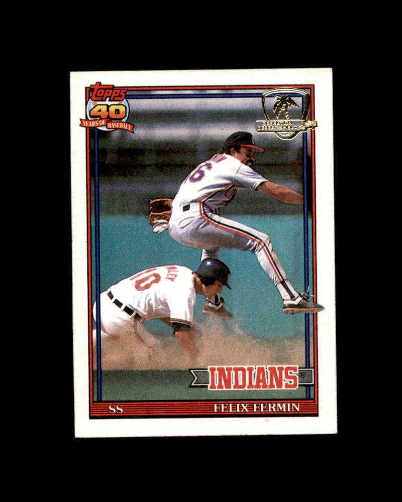 Felix Fermin Card 
1991 Topps Desert Shield #193 Cleveland Indians Image 1