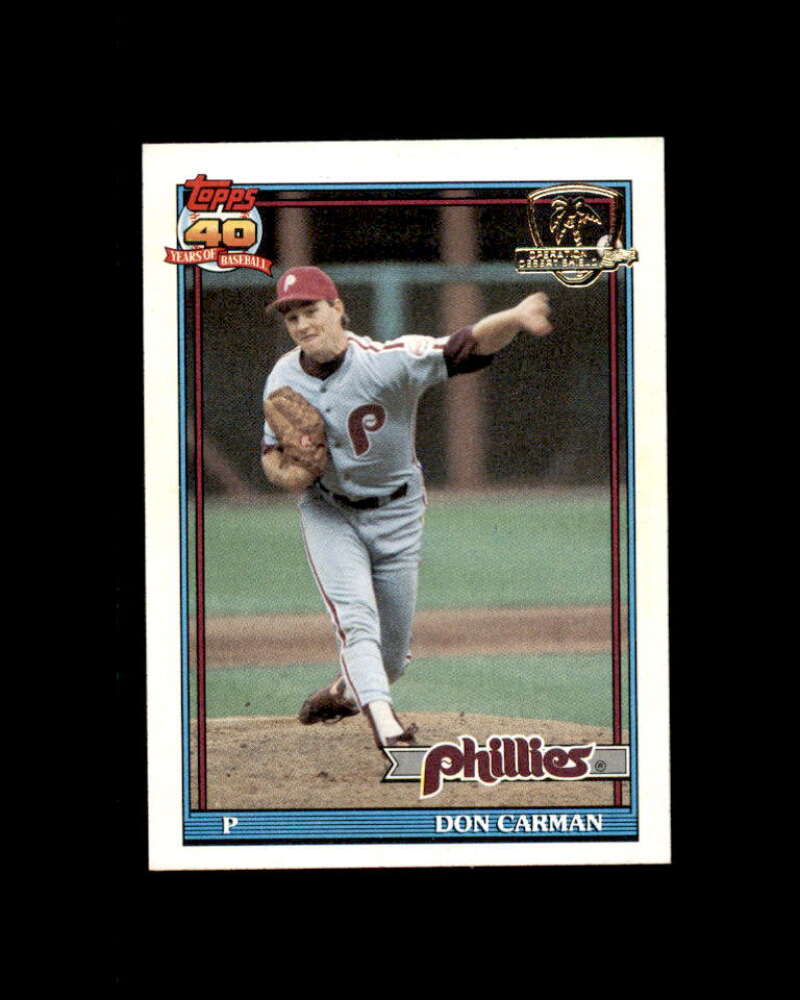 Don Carman Card 
1991 Topps Desert Shield #282 Philadelphia Phillies Image 1