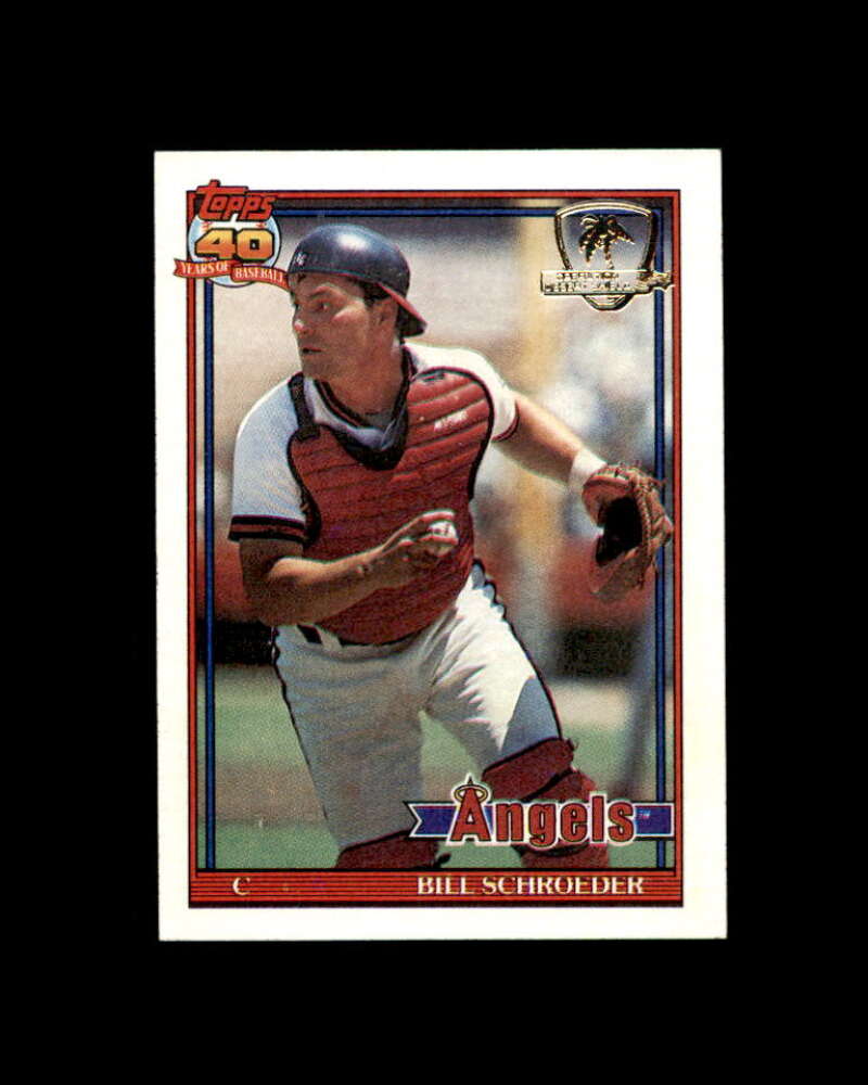 Bill Schroeder Card 1991 Topps Desert Shield #452 California Angels Image 1