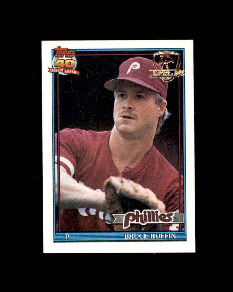 Bruce Ruffin Card 1991 Topps Desert Shield #637 Philadelphia Phillies Image 1