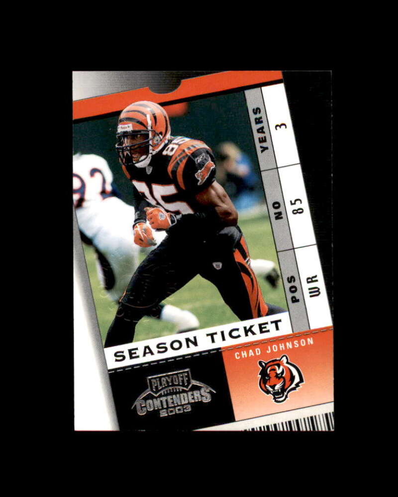Chad Johnson Card 2003 Playoff Contenders Orange County #68 2/5 Image 1