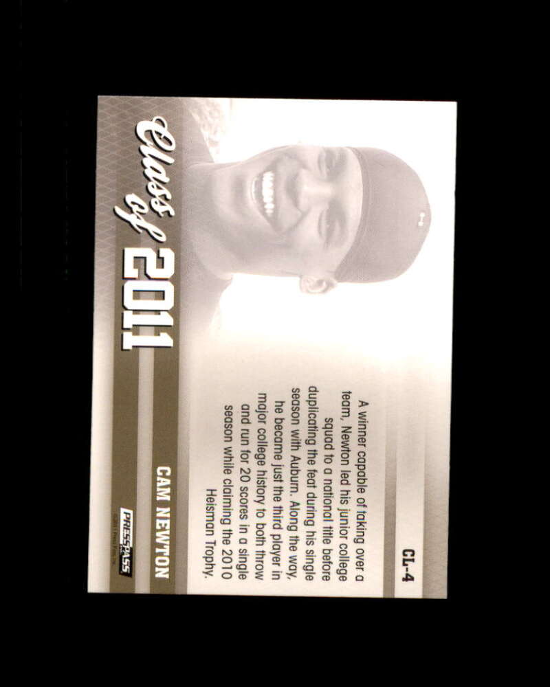 Cam Newton Rookie Card 2011 Press Pass Class Of 2011 #CL4 Carolina Panthers Image 2