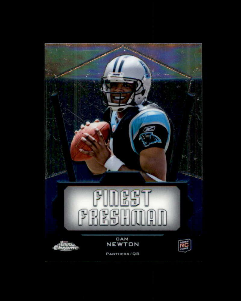 Cam Newton Rookie Card 2011 Topps Chrome Fin. Freshman #FF-CM Panthers Image 1