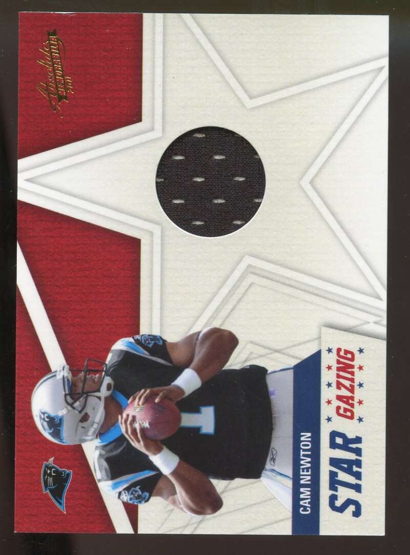 Cam Newton Rookie Card 2011 Abs Mem Star Gazing Materials #12 Panthers Image 1