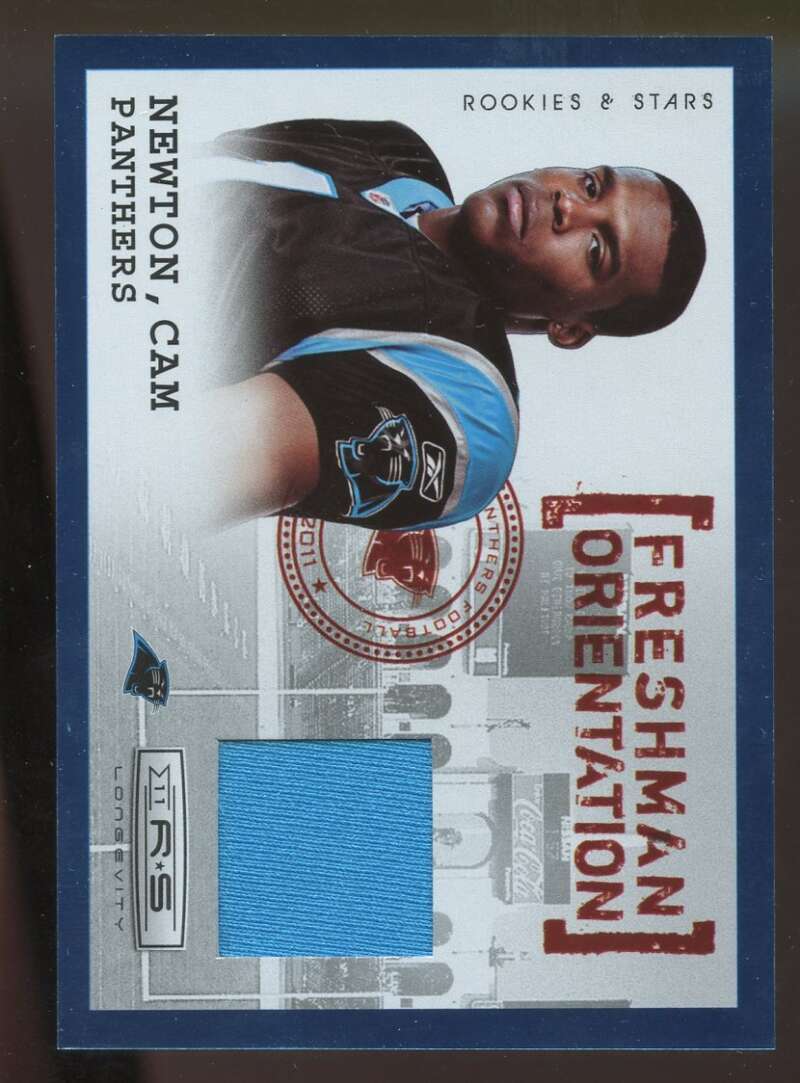 Cam Newton Rookie Card 2011 Stars Longevity Freshman Jrsy #8 Panthers Image 1