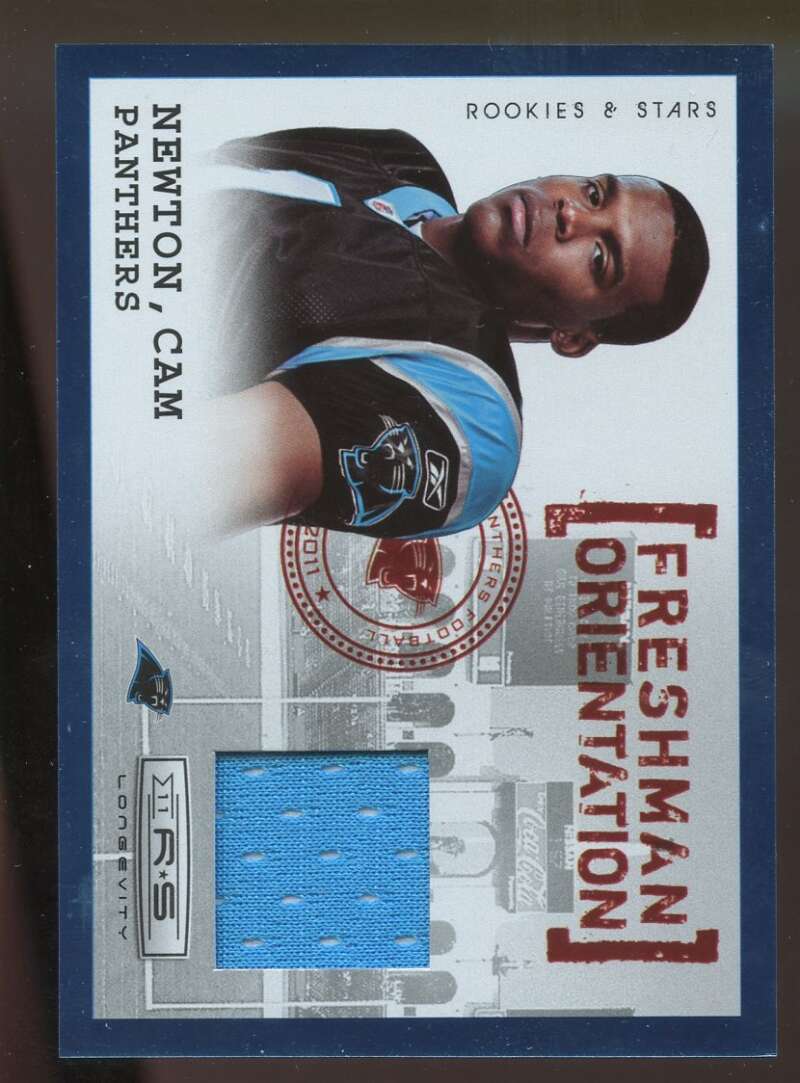 Cam Newton Rookie Card 2011 Stars Longevity Freshman Jrsy #8 Panthers Image 1
