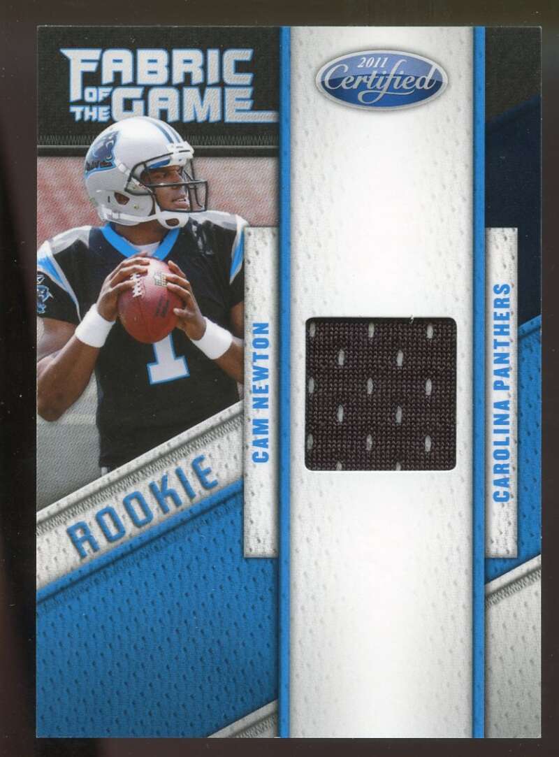 Cam Newton Rookie Card 2011 Certified Fabric of the Game #24 Panthers /250 Image 1