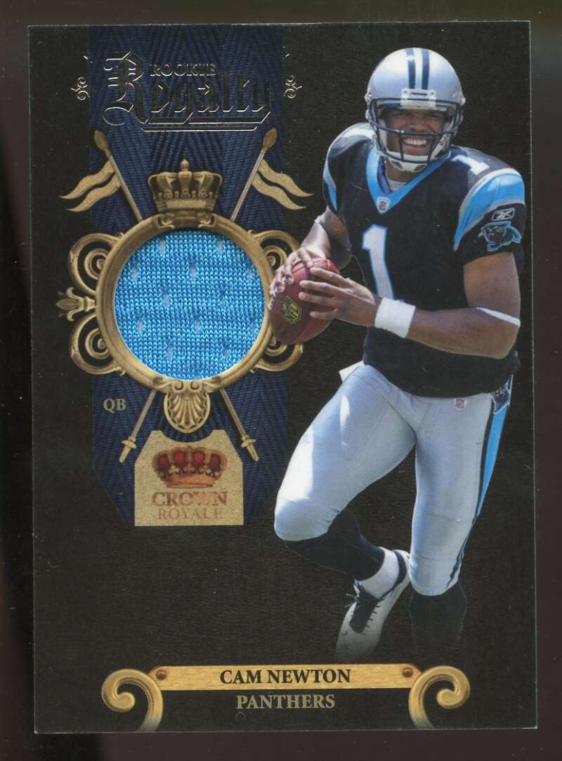 Cam Newton Rookie Card 2011 Crown Royale Rookie Royalty Materials #27 Panthers Image 1