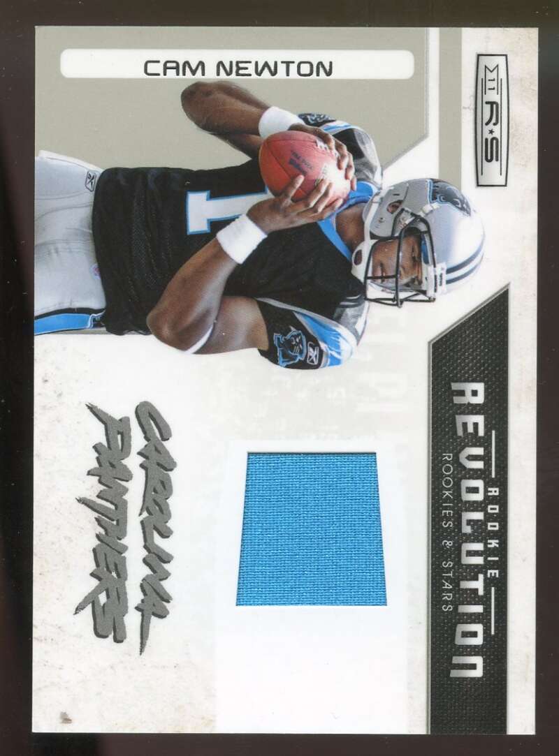 Cam Newton Card 2011 Rookies and Stars Rookie Revolution Materials #35 Panthers Image 1
