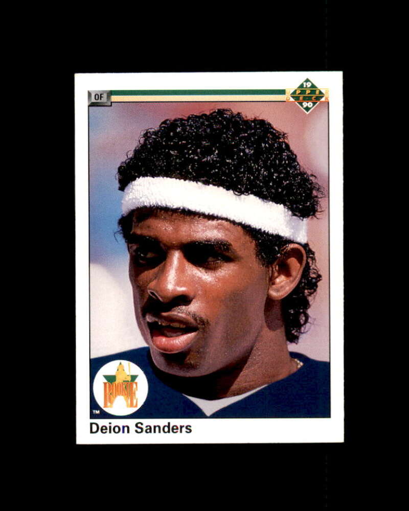 Deion Sanders RC Baseb Rookie Card 1990 Upper Deck #13 New York Yankees Image 1