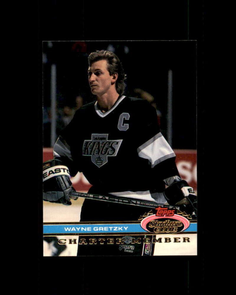 Wayne Gretzky Card 1991 Stadium Club Charter #47 Los Angeles Kings Image 1