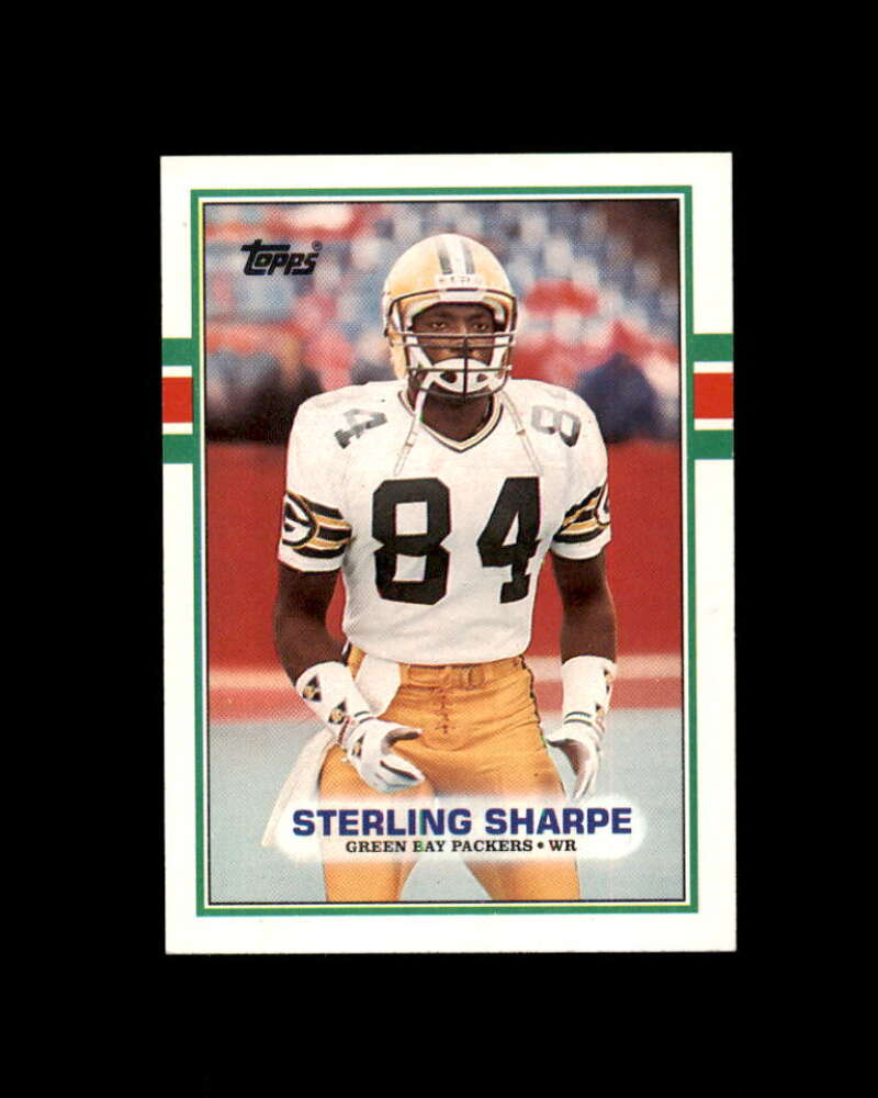 Sterling Sharpe Rookie Card 1989 Topps #379 Green Bay Packers Image 1