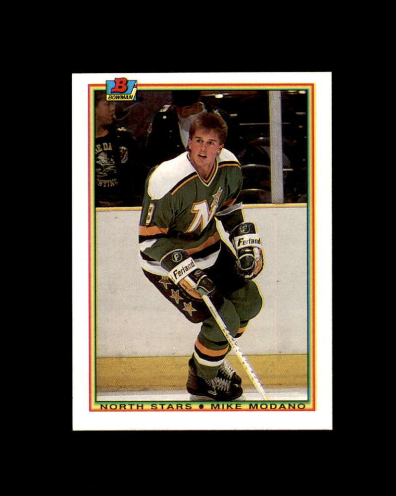Mike Modano Rookie Card 1990-91 Bowman #188 Minnesota North Stars Image 1