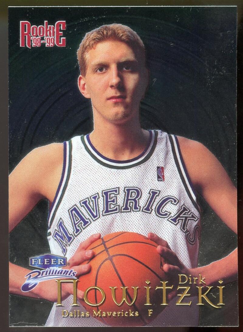 Dirk Nowitzki Rookie Card 1998-99 Fleer Brilliants #109 Dallas Mavericks Image 1