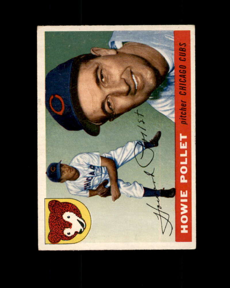 Howie Pollet Card 1955 Topps #76 Chicago Cubs Image 1