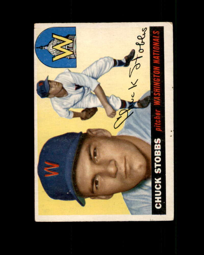 Chuck Stobbs Card 1955 Topps #41 Washington Nationals Image 1