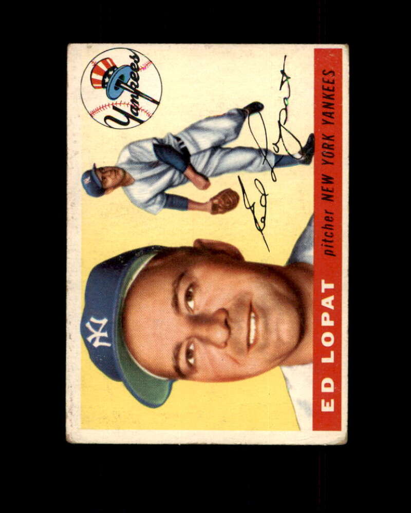 Ed Lopat Card 1955 Topps #109 New York Yankees Image 1