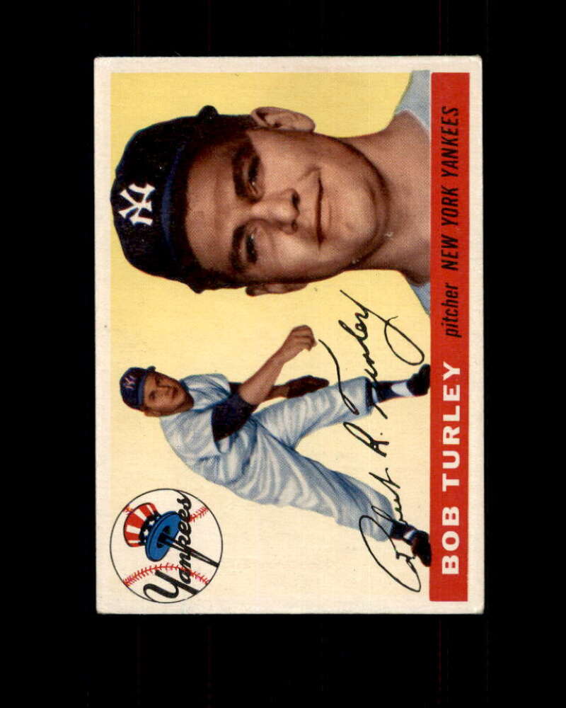 Bob Turley Card 1955 Topps #38 New York Yankees Image 1