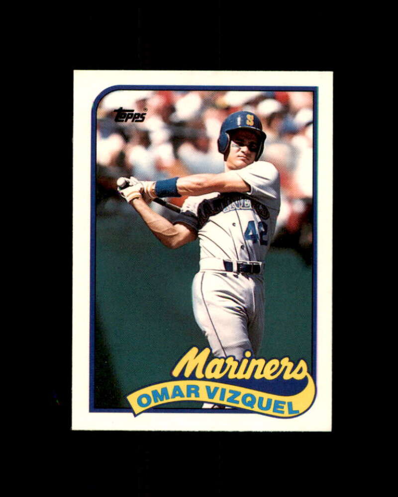 Omar Vizquel Rookie Card 1989 Topps Traded #122T Seattle Mariners Image 1