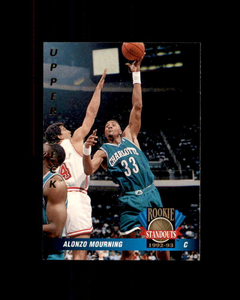 Alonzo Mourning Rookie Card 1992-93 Upper Deck int'l Italian #56 Miami Heat Image 1