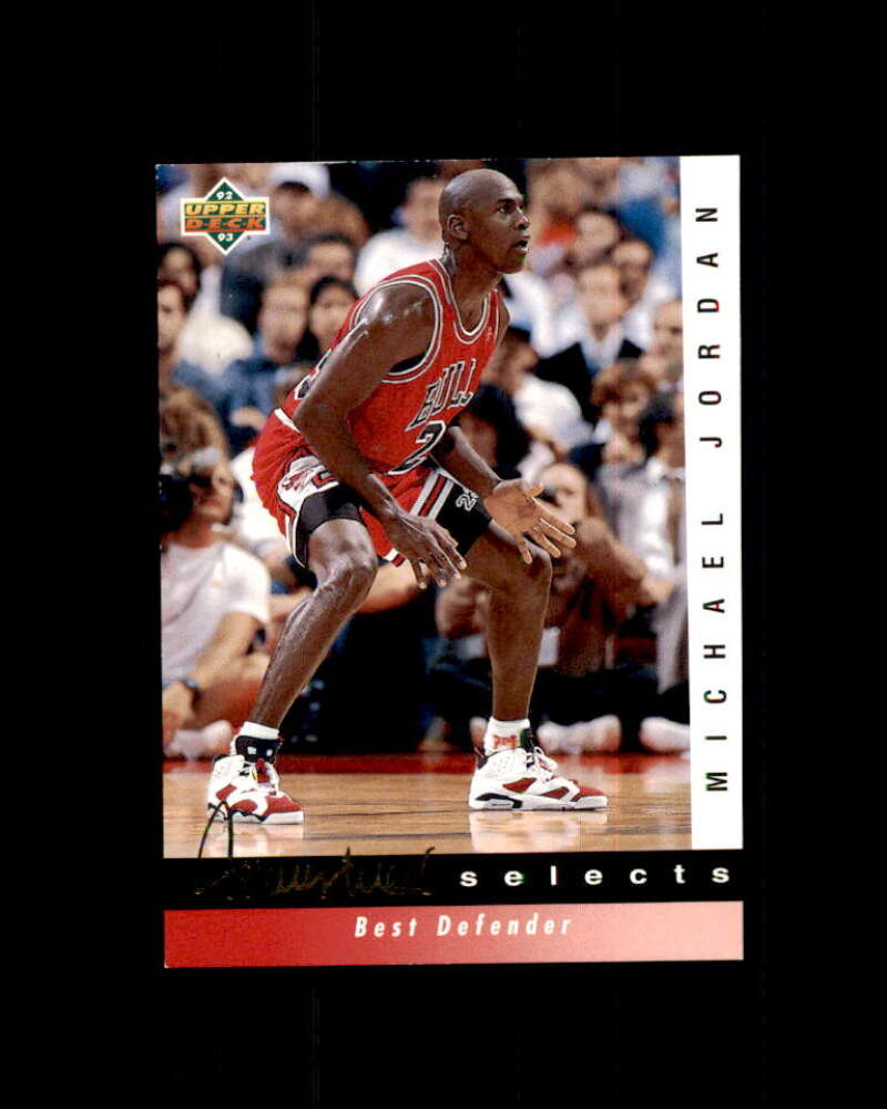 Michael Jordan/Best Defender Card 1992-93 Upper Deck Jerry West Selects #JW4 Image 1