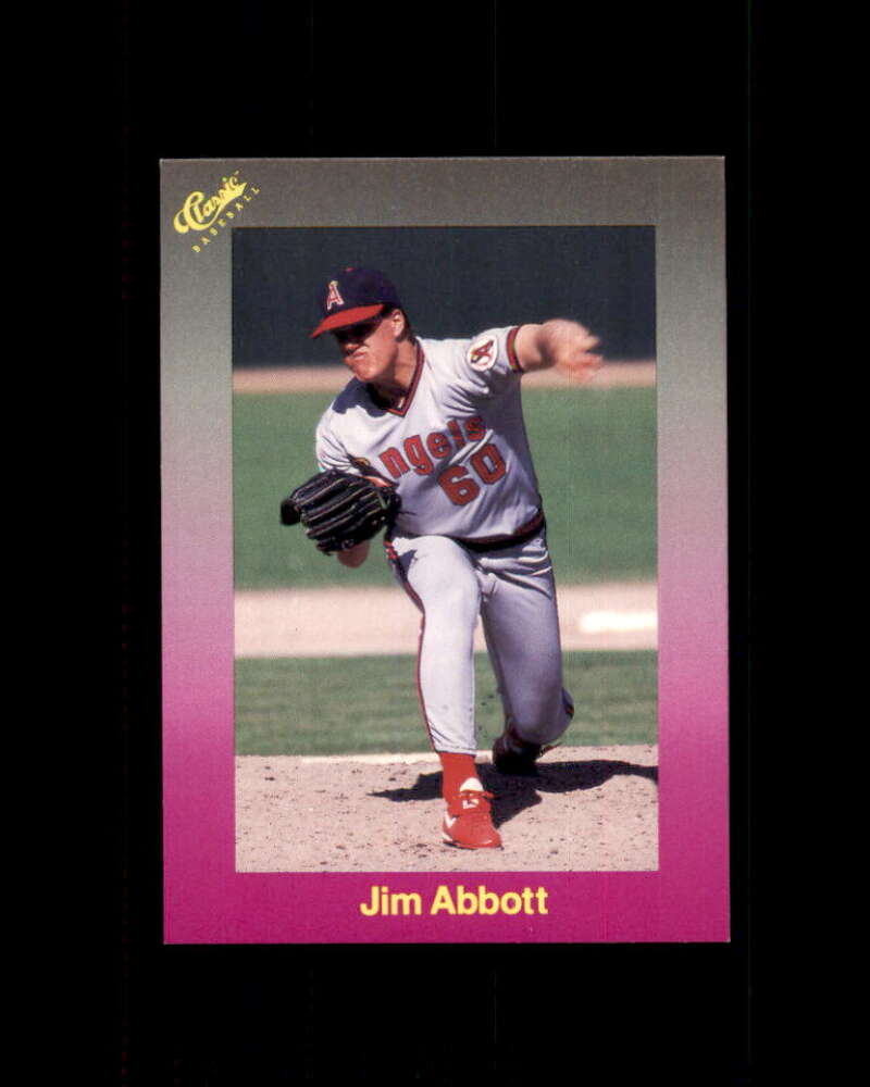 Jim Abbott Card 1989 Classic Travel Purple #151 California Angels Image 1