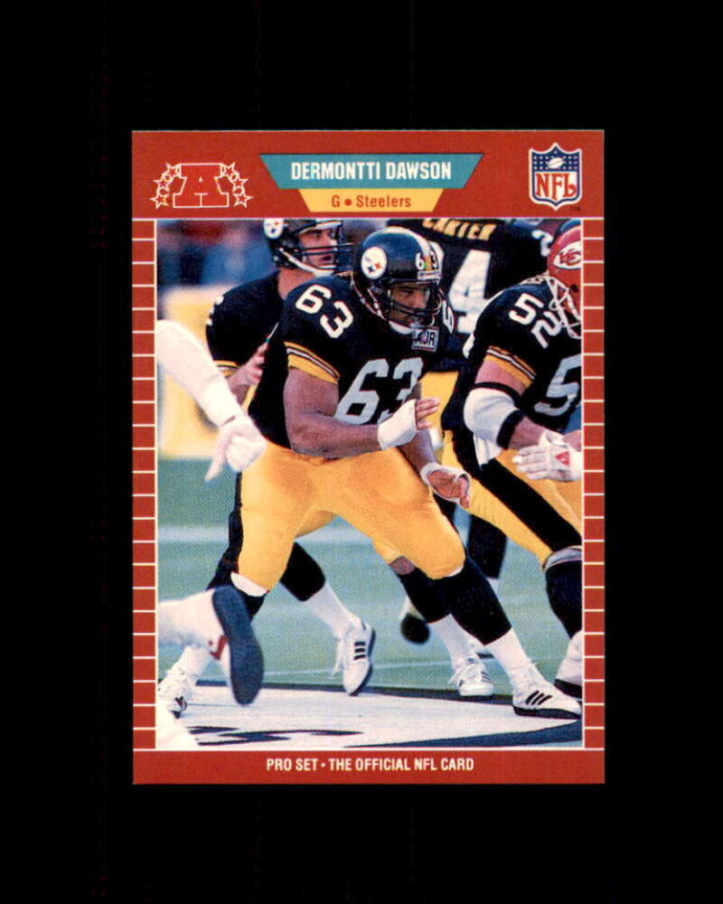 Dermontti Dawson Rookie Card 1989 Pro Set #344 Pittsburgh Steelers Image 1
